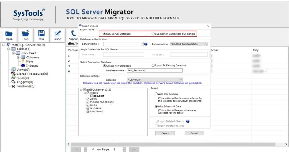 SysTools SQL Server Migrator